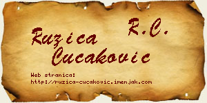 Ružica Čučaković vizit kartica